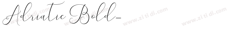 Adriatic Bold字体转换